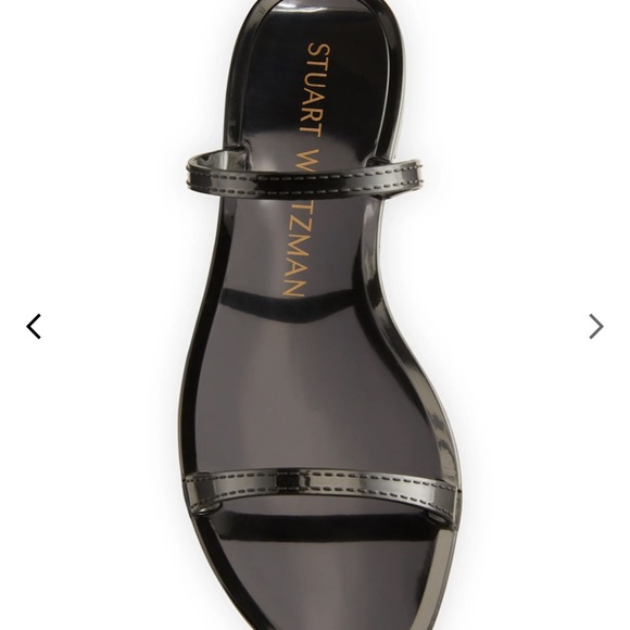 Stuart Weitzman Sawyer Black Jelly Slide Sandals 6 - Picture 5 of 5